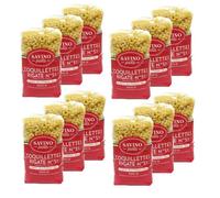 Lot 12x Pâtes Coquillettes Rigate n°51 - Savino Pasta - paquet 500g