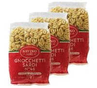 Savino Pasta - Lot 3x Pâtes Gnocchetti Sardi n°46 - Paquet 500g