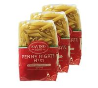 Savino Pasta - Lot 3x Pâtes Penne Rigate n°31 - Savino Pasta - paquet 500g