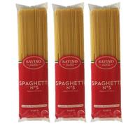 Savino Pasta - Lot 3x Pâtes Spaghetti n°5 - Paquet 500g