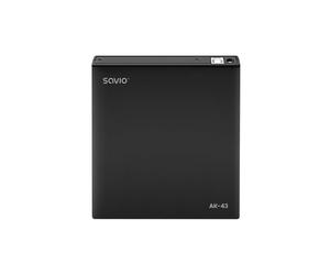 Savio AK-43 optical disc External Slim drive DVD±R/RW CD±R/RW Black lecteur de disques optiques DVD±RW Noir