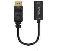 Savio AK-62 câble vidéo et adaptateur 0,2 m DisplayPort HDMI Noir