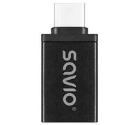 Savio AK-80 câble vidéo et adaptateur 0 m USB Type-A USB Type-C Noir