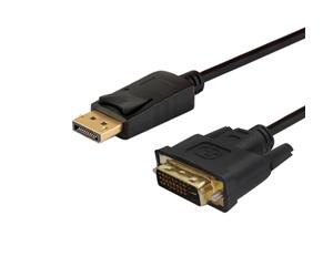 Savio CL-122 câble vidéo et adaptateur 3 m DisplayPort DVI Noir