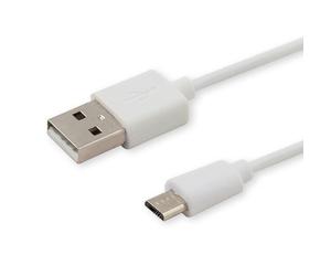 Savio CL-124 câble USB USB 2.0 2 m USB A Micro-USB B Blanc