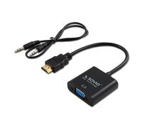 Savio CL-23/B câble vidéo et adaptateur 0,5 m VGA (D-Sub) HDMI Type A (Standard) Noir