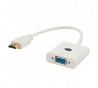 Savio Adaptateur HDMI vers VGA CL-27/B HDMI mâle VGA femelle 1080p Blanc 0,1 m