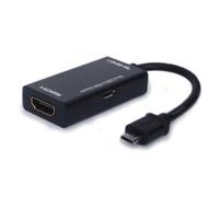 SAVIO CL-32 Câble Adaptateur HDMI Micro-USB 5 Broches Noir