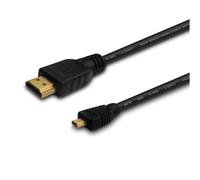 Savio cl-39 câble hdmi 1 m hdmi type a (standard) hdmi type d (micro) noir
