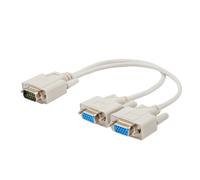 Savio CL-66 câble VGA VGA (D-Sub) 2 x VGA (D-Sub) Blanc