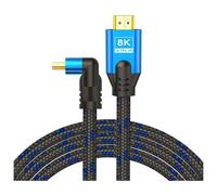 Savio HDMI (M) v2.1 cable angled 8K HDR Dynamic OFC copper 5m CL-175 câble HDMI 3 m HDMI Type A (Standard) Noir