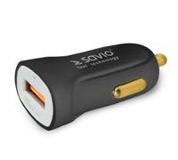 SAVIO SA-05/B CARGADOR DE COCHE USB CARGA RAPIDA 3.0A, NEGRO
