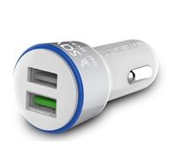 SAVIO SA-06/W CARGADOR DE CARGA RÁPIDA PARA COCHE 3.0A, 2XUSB BLANCO