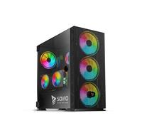 Savio SAVGC-RAPTORX1 Boîtier PC Midi Tower ATX/EATX/ITX/Mini-ATX Noir, 3x120mm avant, 1x120mm latéral & arrière, USB 3.2 Gen 1, RGB