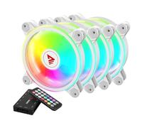 Savio Ventilateur de boîtier FAN-01 Blanc Ø 12 cm 4 unités