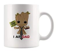 Saviola - Tasse à café avec inscription « Groot », « I Am Dad », 325 ml