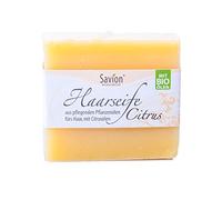 Savion Savon pour cheveux au citron - Bio et végétalien - Pour cheveux normaux à légèrement gras - Certifié Öko-Test - 85 g