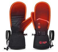 SAVIOR HEAT Gants Chauffants Mitaines Homme Femme, Gants de Ski Neige à Batterie Électrique Rechargeable, Gants Chauds pour Hiver Moto Snowboard Randonnée Cyclisme Randonnée Course à Pied