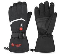 Savior Heat Gants Chauffants Mitaines Homme Femme, Gants de Ski Neige à Batterie Électrique Rechargeable, Gants Chauds pour Hiver Moto Snowboard Randonnée Cyclisme Randonnée Course à Pied