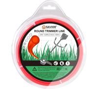 Savior Strimmer Wire 2.4 mm x 100 m Spool Strimmer Strimmer Cord for Gardening Lawn Weeds (2.4 mm x 100 m,Rund,Orange)