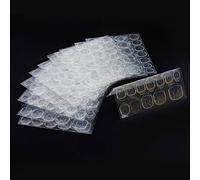 SAVITA 10 Feuilles / 240 pièces Fau Onglets Autocollants à Ongles Double face, Autocollant de Colle à Onglet Adhésif en Gelée Respirante Imperméable Pour Faux Ongles