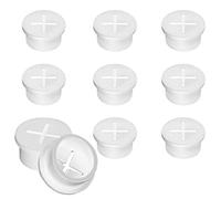 SAVITA 10 Pièces 1 inch Passe Cable de Bureau, Passe-Câble en Caoutchouc Cache pour Trou de Bureau Organisateur de Cordons et de Câbles Supports de Fil pour Câbles de Bureau pour PC de Bureau (Blanc)