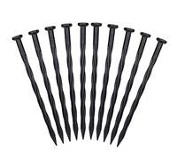 Savita 10 Pièces Clous Bordure de Gazon, Piquets d'ancrage de Jardin en Plastique Clou de Sol pour Tente Piquets de Jardin en Spirale pour Bordure de Pavé Gazon Artificiel