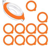 SAVITA 10 Pièces Joints Rechange en Silicone, 9,5 cm Joint Silicone Bocal Joints Boca Remplacement Joint en Silicone Bagues D'étanchéité Silicone pour Bocaux Verre Ordinaires Bocaux Mason (Orange)