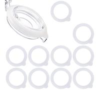 SAVITA 10 Pièces Joints Rechange en Silicone, 9,5 cm Joint Silicone Bocal Joints Boca Remplacement Joint en Silicone Bagues D'étanchéité Silicone pour Bocaux Verre Ordinaires Bocaux Mason (Blanc)