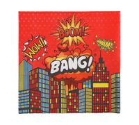 SAVITA 100pcs Serviettes Fête à Thème Héros, Décoration Fête à Thème Araignée Ville Rétro Rouge Serviettes Papier Dîner pour Fournitures d'Anniversaire Vaisselle Baby Shower pour Garçons