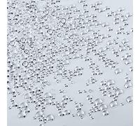 SAVITA 1050 Pièces Perle Goutte d'eau, Perles de Goutte de Rosée de Simulation Perles Demi Rondes Transparentes Embellissements en Résine de Scrapbooking pour Bricolage Accessoires de Décoration