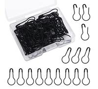 SAVITA 120 pcs 22 mm Mini Épingles de Sûreté, Mini Épingles à Nourrice Sécurité en Métal Noir pour Vêtements Artisanat Courtepoint Couture Breloques Boutons