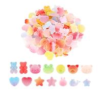SAVITA 120pcs Bonbons Résine Slime Charms, Très Mignon Multicolore Ensemble de Cabochon Dos Plat pour Décoration DIY Téléphone Cas Artisanat Arts (Mixed Styles)
