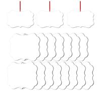 SAVITA 15pcs Pendentifs Vierges MDF Sublimation, Personnalisé Pendentif Sublimation avec Rubans Suspendus Rouges Disques Vierges Halloween Noël Ornements Création DIY Fournitures