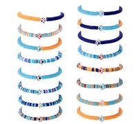 SAVITA 16 Bracelets pour Chien, Multicolore Argile Polymère Bracelets à Motifs de Pattes Fournitures de Décoration pour Hommes Femmes Mariage Anniversaire Fête