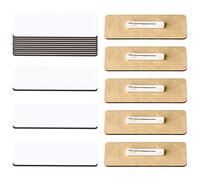 SAVITA 18pcs 2,5x7,5cm Étiquettes de Nom de Sublimation, avec Épingles de Badge Auto-Adhésives Bricolage Sublimation Blanks Badge Nominatif d'Identification pour Étudiants Employés Vêtements