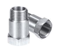 SAVITA 2 Pièces 35mm Detrompeur Sonde Lambda Montage Bossage Raccord, Voiture Capteur Bonde Adaptateur Defouler Droit Connecteurs Filetés Extension GM Raccords M18x1.5