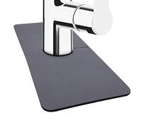 SAVITA 2 Pièces 38x14 cm Tapis Absorbants Robinet, Enveloppants Diatomite Tapis Absorbant de Cuisine D'évier, Attrape-Éclaboussures Robinet Coussin de Séchage de Robinet pour Robinets Salle Bain Cuisi