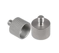 SAVITA 2 Pièces Adaptateur de Pied de Micro Adaptateur de Filetage de Vis 5/8 à 1/4 Adaptateur de Vis de Trépied pour Support de Microphone de Moniteur de Caméra (Argent)