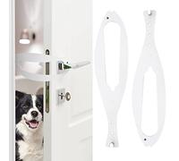 SAVITA 2 Pièces Loquet de Porte pour Chat, Serrures de Porte Alternatives Serrure Porte Bébé Loquet de Support de Porte pour Chat pour Laisser Entrer Les Chats Empêcher Le Chien d'Entrer (Blanc)