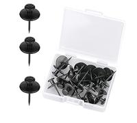 SAVITA 20 Pièces Clous pour Cintres Punaise à Double Tête Crochets à Punaise Crochets à Punaise Décoratifs pour Maison Salle de Classe Bureau Salle d'Étude Les Cloisons Sèches (Noir)