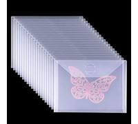 SAVITA 20 pièces Sacs de Rangement Transparent pour Tampons et Matrices, 13 x 18 cm/ 5 x 7 Pouces Poches de Rangement pour Pochoirs Sacs en Plastique Refermables pour Découpes Pochoirs Scrapbooking