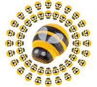 SAVITA 200 pcs Abeille Bois Auto-Adhésif, Autocollant Abeille Autocollants pour Le Scrapbooking Artisanal Décor Bricolage Autocollants réfrigérateur, Douche de Bébé, Autocollant Mural