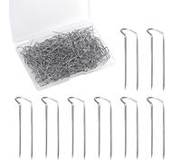 Savita 200 Pièces Épingles à Coudre en Forme de U, Épingles à Fourche Épingles d'Artisanat en Acier Inoxydable Épingles à Double Blocage Épingles Droites Polyvalentes (0,9 inch Long)