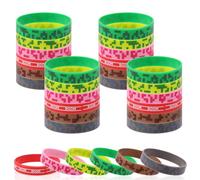 SAVITA 24 Bracelets Pixelisés en Silicone, 6 Couleurs de Bracelets Pixelisés sur le Thème des Jeux Vidéo Cadeaux de Fête pour Enfants Décorations d'Anniversaire