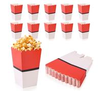 SAVITA 24pcs Boîtes à Popcorn Thème Dessin Animé, Motif Rouge et Blanc Boîte Snacks Biscuits Contenants pour Enfants Garçons Filles Fournitures de Fête