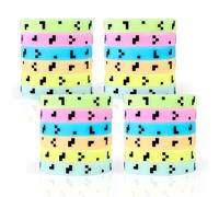 SAVITA 24pcs Bracelets en Silicone Pixel Lumineux, Cadeaux Fête Thème Mineur Pixel Bracelet Lumineux dans le Noir pour Garçons Filles Cadeaux Gamer Décorations Fournitures d’Anniversaire (6 Couleurs)