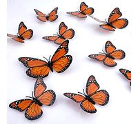 SAVITA 24pcs Décoration Papillon, Léger Artificiel Décoration Murale Papillon Magnifique Décoration Murale Papillon 3D pour Réfrigérateur à Porte Murale pour Une Fête d'anniversaire
