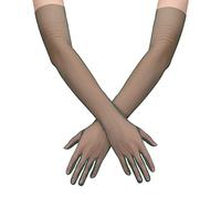 SAVITA 27.6inch Femmes Gants Longs Longueur Du Coude Extensible Transparent en Tulle - Pour Halloween, Cosplay, Opéra, Mariage, Douche Nuptiale, Bal (Vert)