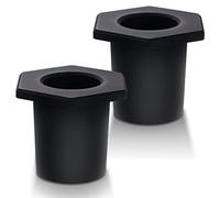 SAVITA 2pcs Anneau de Trou en Forme de Coin Conique Silicone pour Parasol de Table, Adaptateurs pour Trous de Table de Patio 5-6,35cm, Piscine 3,8cm (Noir)